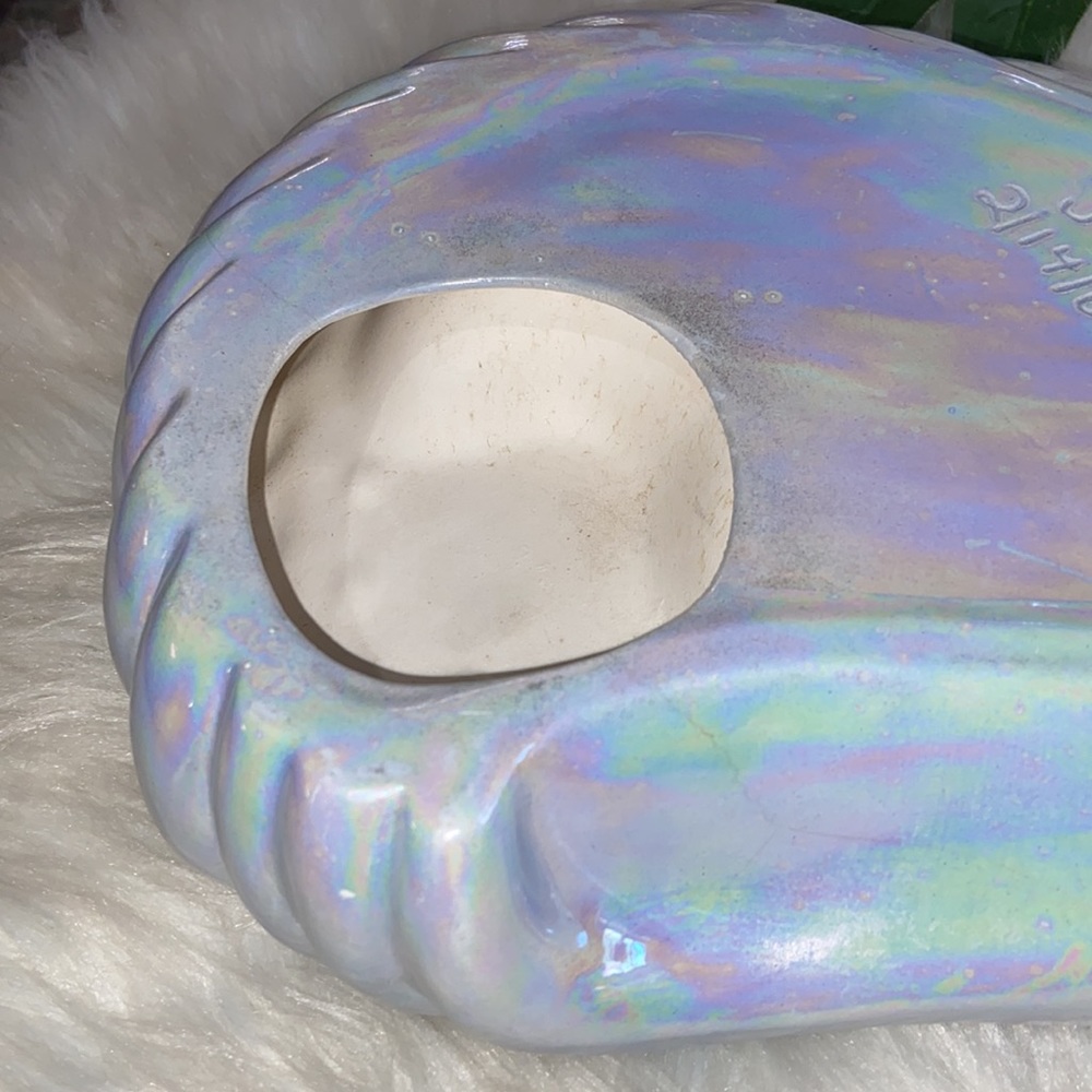 2/14/61 Unique JAB Iridescent Blue Shell Display Ceramic Tray - Picture 11 of 17